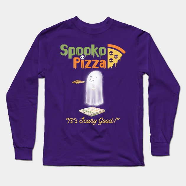 Spoke Pizza Stacked Logo Long Sleeve T-Shirt by AJIllustrates